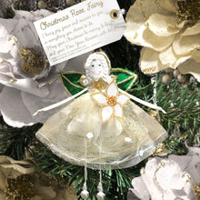 Load image into Gallery viewer, Christmas Rose Fairy Fair Trade Hanging Decoration
