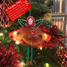Load image into Gallery viewer, Christmas Poinsettia Fairy Fair Trade Hanging Decoration
