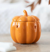 Load image into Gallery viewer, Autumn Pumpkin Cut Out Star Wax Melt Burner Ceramic
