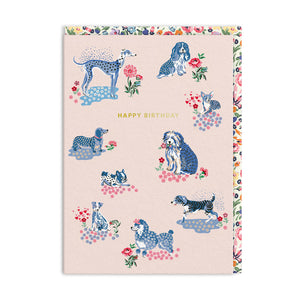 Cath Kidston A6 Puppy Fields Greeting Card & Floral Envelope