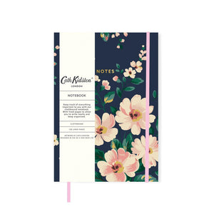 Cath Kidston A5 Clothbound Notebook Navy Floral